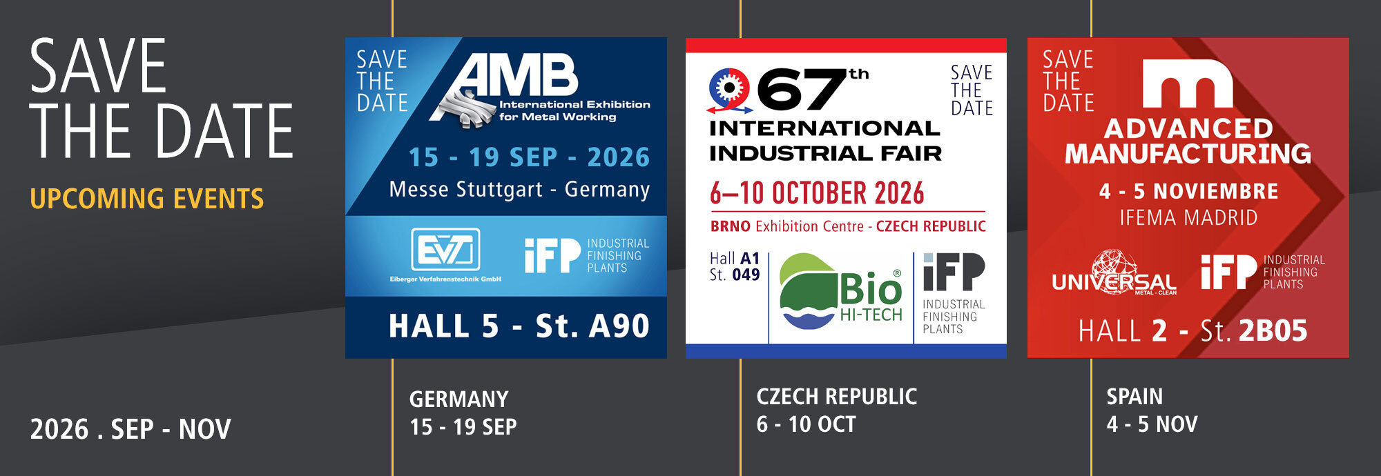IFP Europe - Trade fairs in September and November 2026 IFP Europe - Trade fairs in September and November 2026